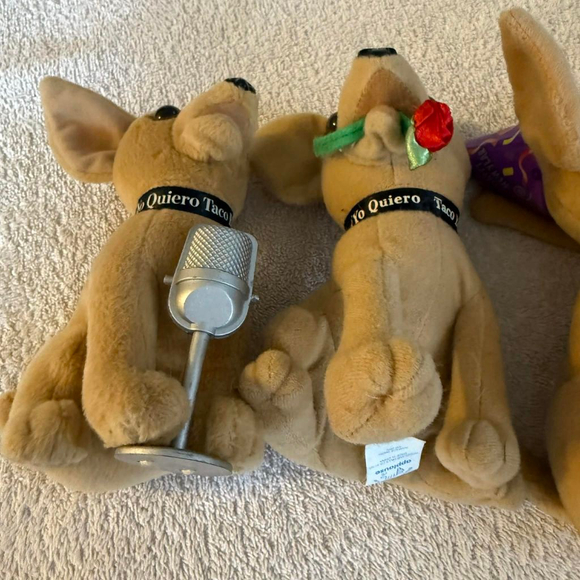 Baby Taco Bell Chihuahua Stuffed Animals Tan Black - Picture 11 of 16